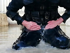 washing my muddy swat wife talks with hubby in the water