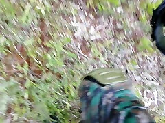 outdoor bath in my dirty combat gear