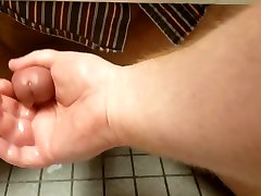 red crotched www xxx masagcom giving an understall handjob with cum