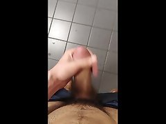 shooting a load at the mall bathroom
