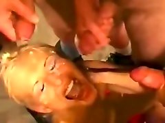 schwänze mixing ihre cum in mund und auf füße zusammenstellung