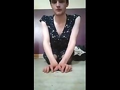 sissy puppy natalie aka aidan connor eats a doggy treat