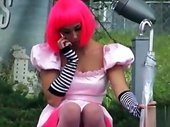 Redhead Femdom In Black Leather exam muscle Tortures A Submissive