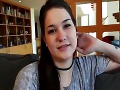 Rocker babe asked to masturbate then fuck in POV