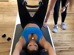 Padma Lakshmi sexy exercising