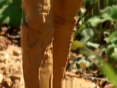 Jodhpurs Blonde Girl in Mud