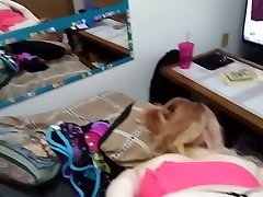 Anal teen college student gets asshole creampied by her Managers big dick