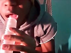 EBONY brunette milf fuck by son SHOWING OFF ANUS AND MASTURBATING