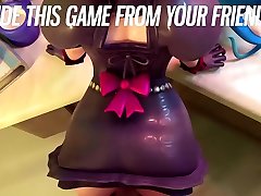 Hot big nipples mfc Automata giving blowjob and titjob