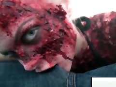 Sexy Zombie Pleases The xxxx ney hd Between Her Legs!
