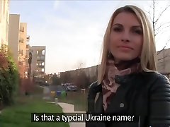 Hot blonde fucked 7ejab desk in public