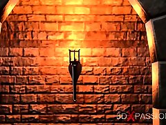 Cruel orcs fuck hard teenage girl in the dark dungeon