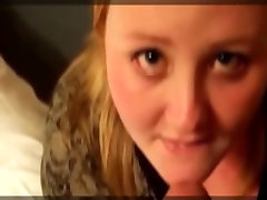 Chubby slut gets a mouthful of cum