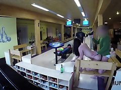 HUNT4K. Hunter is looking for awesome sex for money in bowling place