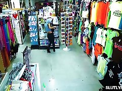 Lp Officer licking Dresdens wet cunt before shoving his cock inside
