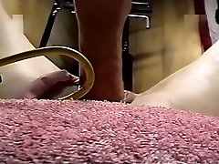 Trailer trash sub - tied to the bench - homemade drilldo torture slow speed