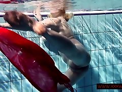 Lucie hot Russian teen in Czech pool