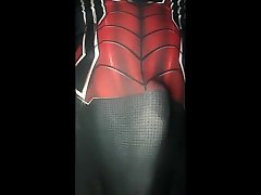 spiderman sweat hot xxy hd jerk on the new tight suit