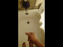 quick morning shower cumshot
