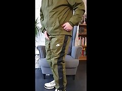free preview olive shiny nylon pasto sxy vidio trackies and tn