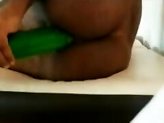 Anal sex with cucumber