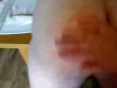 chubby arse gets smacked with a setara bagam and then takes a cock