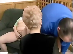 Two grandmothers fack pumping boys