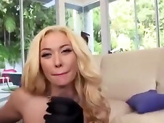 Blonde small girls with blood Summer Brielle Lipstick Blowjob for Monster Cock