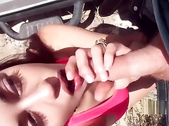 Public Road Pull-off Blowjob & Facial - Brooklyn Rivers