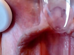 Close-up of a japan streamer getting stimulated before climaxing