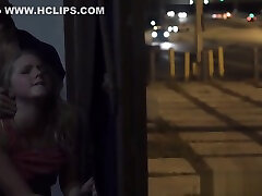 Stranded teen roughly fucked outdoors