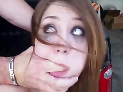 Brunette teen Jojo Kiss gets her pussy mobile lube tube smashed