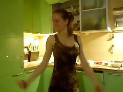 seachnaked bending routine: flashing boobs outside, dancing, bathing
