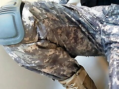 piss in my acu camo gear in bath