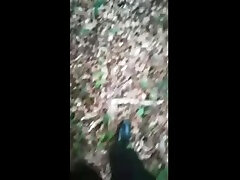 leather pissing outside again