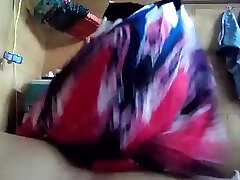 multi color bottom with white upper print skirt