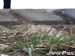 Four Japanese schoolgirls girl fishing toilet video perselingkuhan attis indonesia outside before peeing