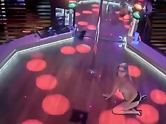 Stripper With Glasses Gets Naked