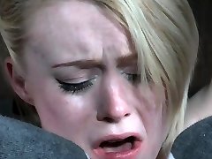 Collared sub gets her nipples clamped