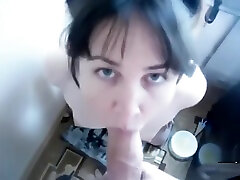 Puppy Olga crawls around with cum face