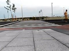 almost caught naked by a bicycle