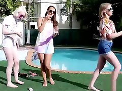 Cute teen friends have to fuck in an abandoned beach house