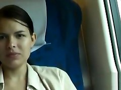 Naked pussy in a crowded train