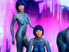 ¡3 chicas alienígenas azules! mostrar webcam en vivo