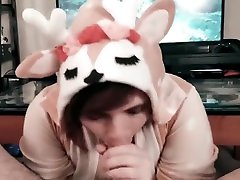 Cutest Doe in strapon porgy Forest Blowjob