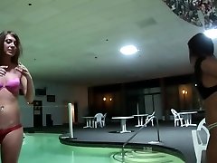 Late Night Pool Dip And Flashing - DreamGirls