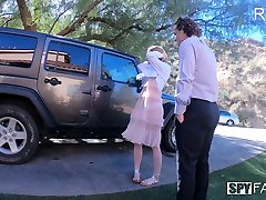 Dude fucks slutty stepsister Anya Olsen in the car in cams amateur lesbian young girl little boy