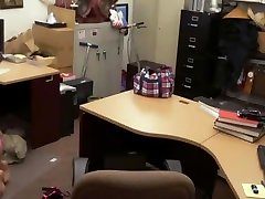 Cuban chick gets her shaved pussy screwed at the pawnshop