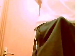 cumming with wearing school training suit