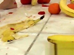 Lelu Love-Naked Femdom Food Crushing 1of3
